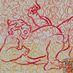 Liane Collins, New Signs Art, Dangerous Buddha Scroll