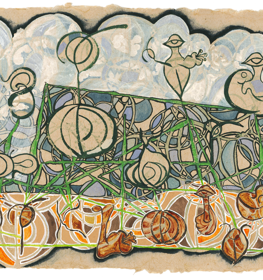 Exit Dance of the White Buddha, Liane Collins, New Signs Art