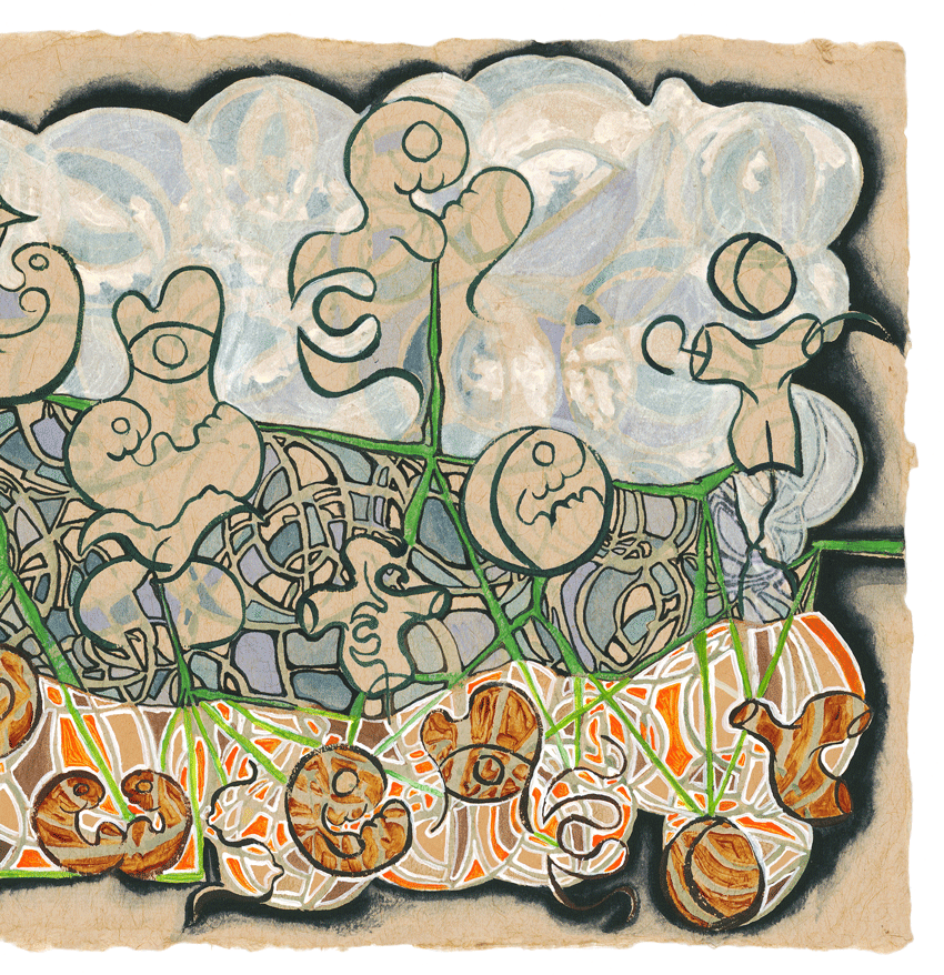 Exit Dance of the White Buddha, Liane Collins, New Signs Art